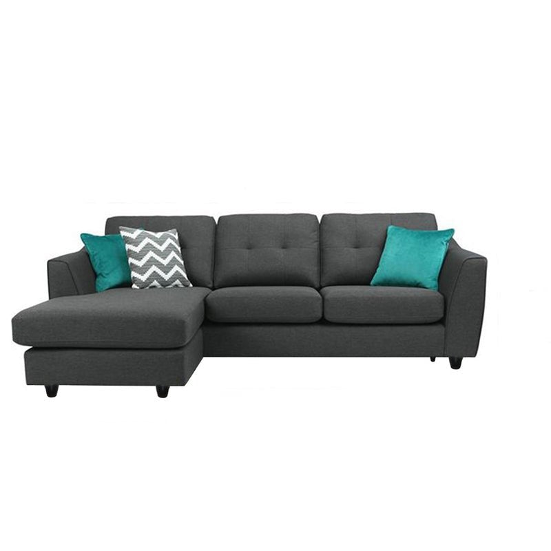 Torque India Silvia 4 Seater Fabric L Shape Sofa For Living Room - TorqueIndia