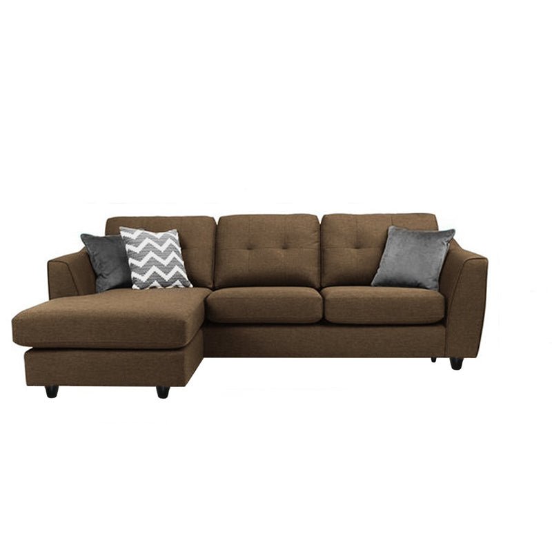 Torque India Silvia 4 Seater Fabric L Shape Sofa For Living Room - TorqueIndia