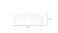 Torque India Simpson Solid Wood 3 Seater Fabric Chesterfield Sofa For Living Room - Torque India
