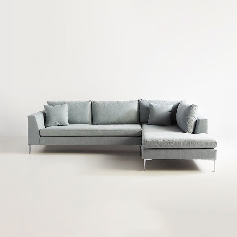 Torque India Snowhill 4 Seater Fabric L Shape Sofa For Living Room - TorqueIndia