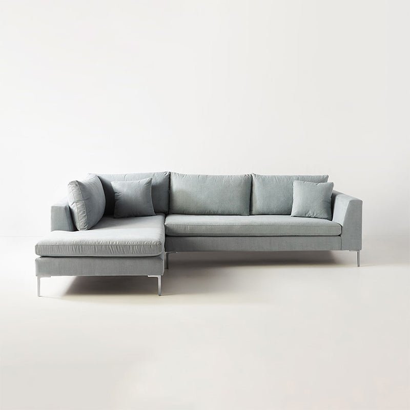 Torque India Snowhill 4 Seater Fabric L Shape Sofa For Living Room - TorqueIndia