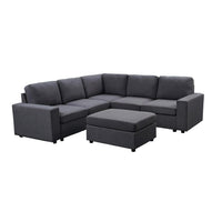 Torque India Sweden 6 Seater Sofa for Living Room (Grey) - Torque India