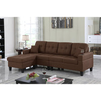 Torque - Madelyn 6 Seater Interchangeable L Shape Fabric Sofa For Living Room | Bedroom | Office - Torque India