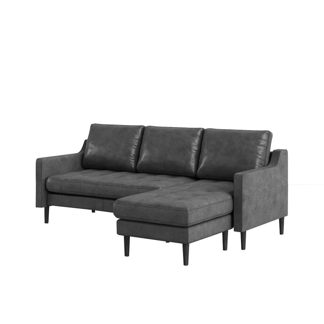 Torque - Pacific 4 Seater Leather L Shape Sofa for Living Room - Torque India
