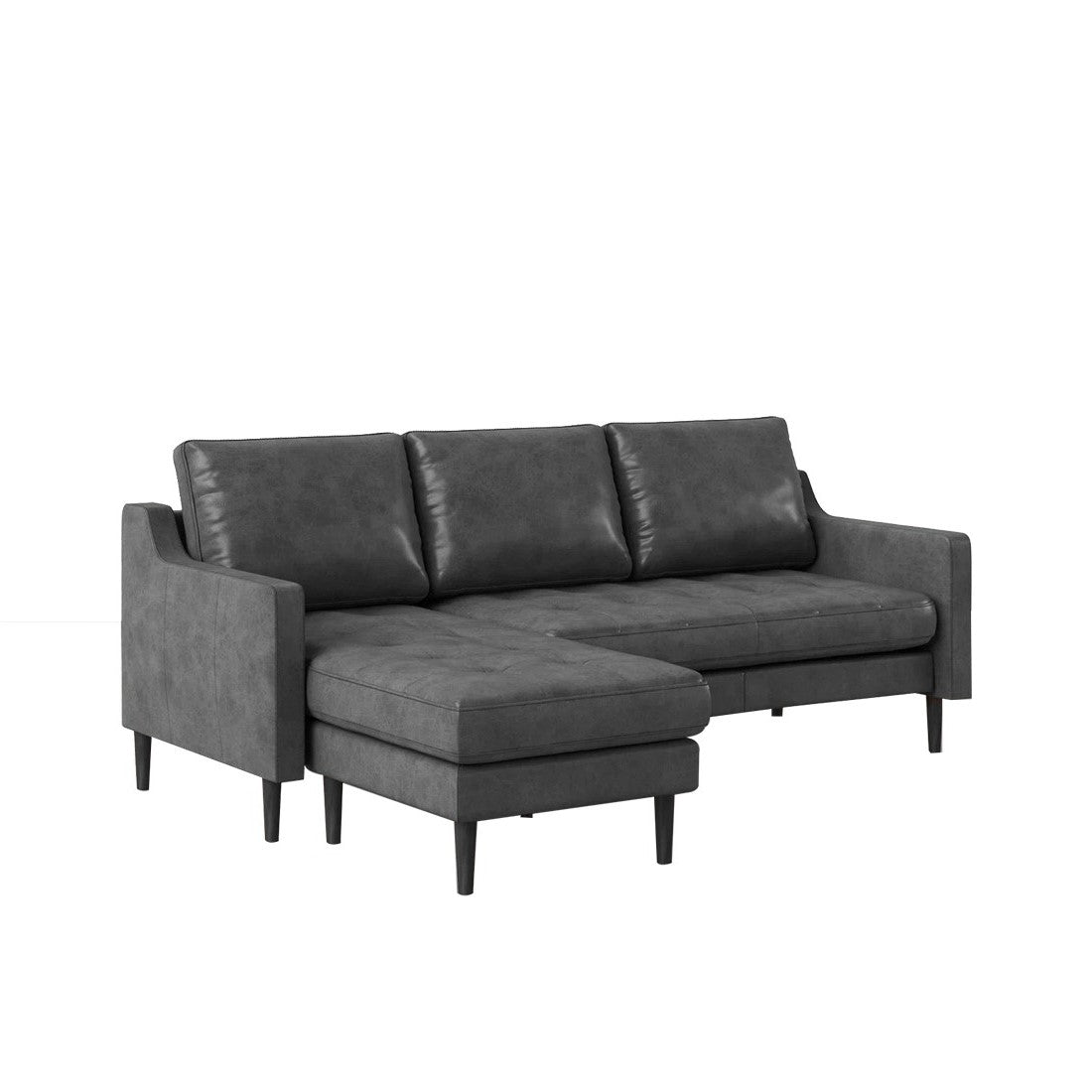 Torque - Pacific 4 Seater Leather L Shape Sofa for Living Room - Torque India