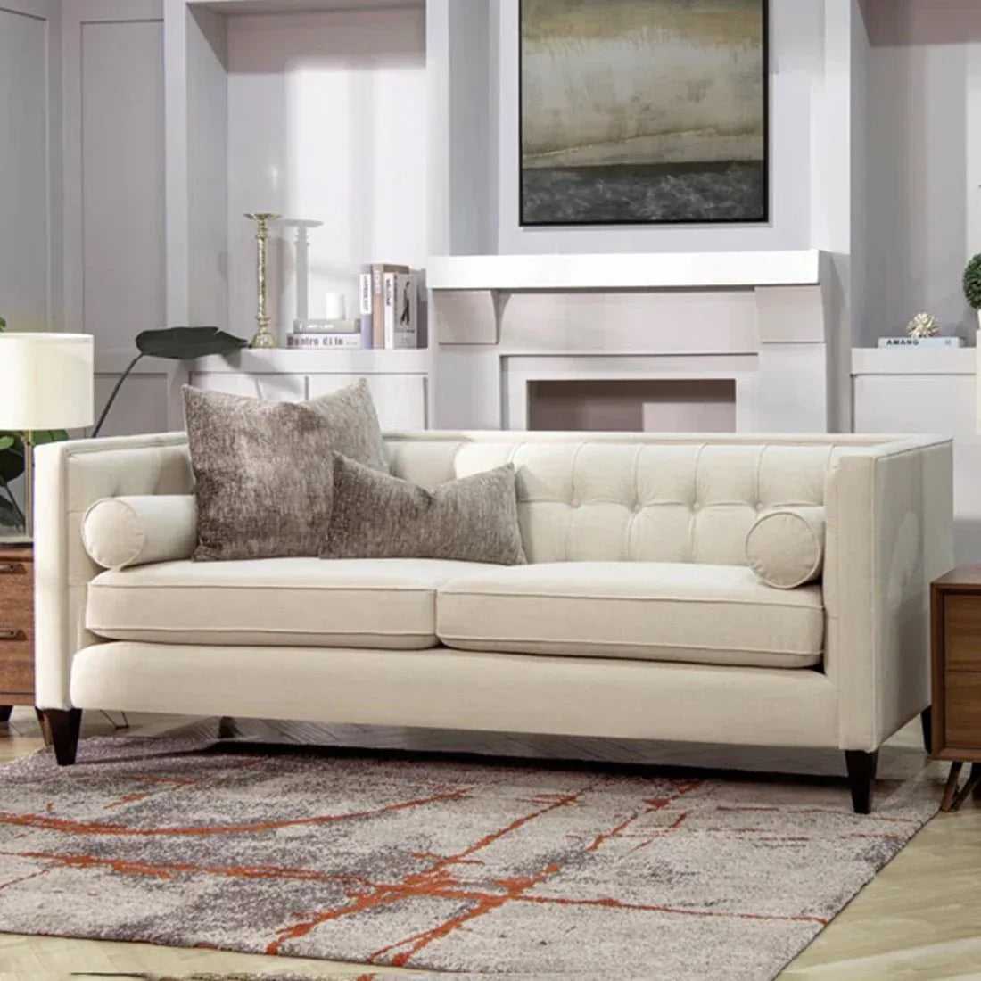 Russell Seater Fabric Sofa for Living Room Bedroom Office