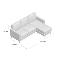 Torque - Yolo 4 Seater Fabric Interchangeable L Shape Sofa For Living Room | Bedroom | Office - Torque India