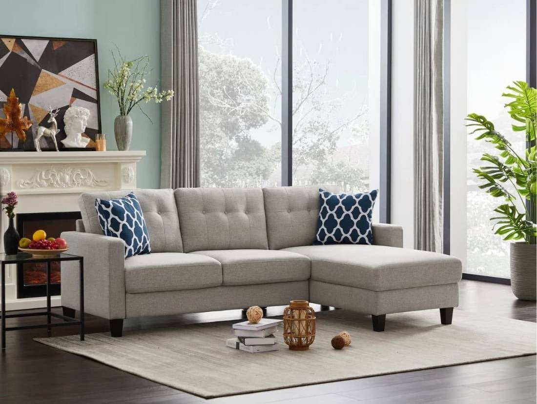 Tred 4 Seater L Shape Sofa Set For Living Room - Torque India