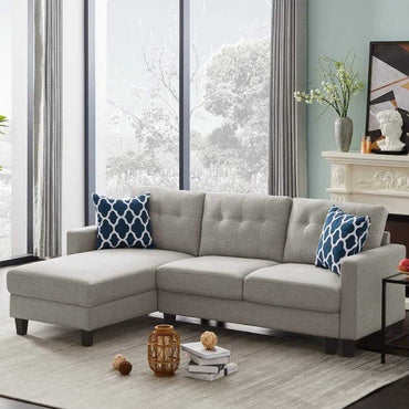 Tred 4 Seater L Shape Sofa Set For Living Room - Torque India