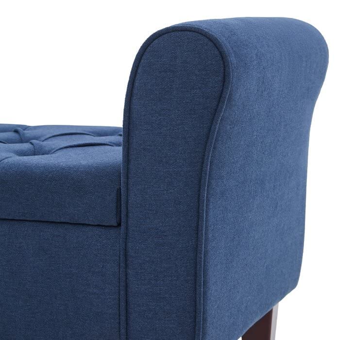 Victoria 2 Seater Fabric Storage Ottoman Bench Sette Pouffe Puffy for Foot Rest - Torque India