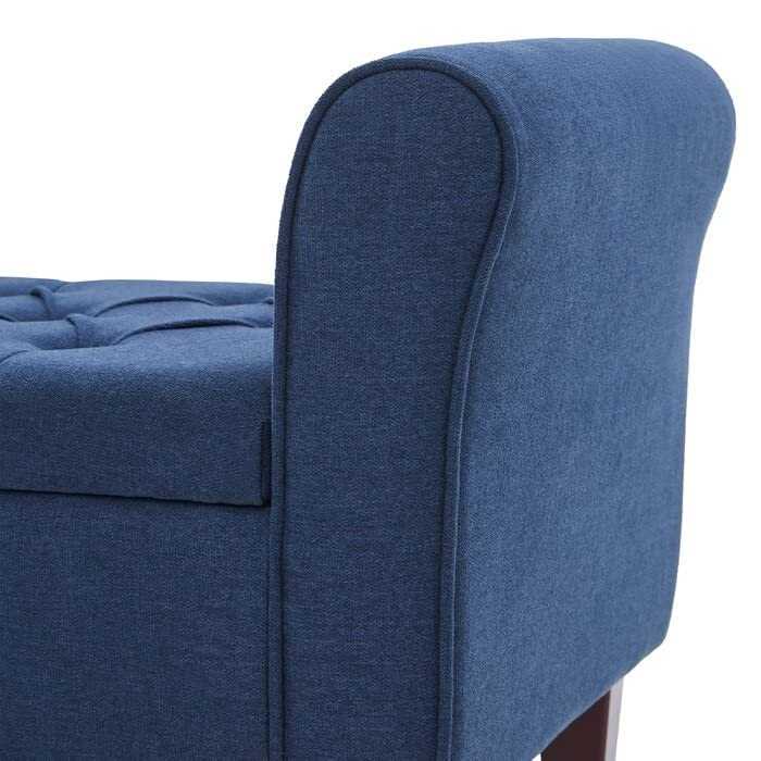 Victoria Seater Fabric Storage Ottoman Bench Sette Pouffe Puffy for Foot Rest