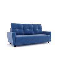 Woodsmoke 6 Seater Fabric Sofa - (3+2+1, Blue) - Torque India