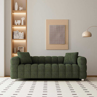 Zeus 3 Seater Fabric Premium Sofa For Living Room - Green - Torque India