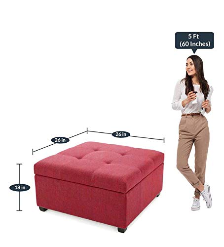 Zoey Ottoman Foam Cushioned pouffe Puffy for Foot Rest Home Furniture - Torque India